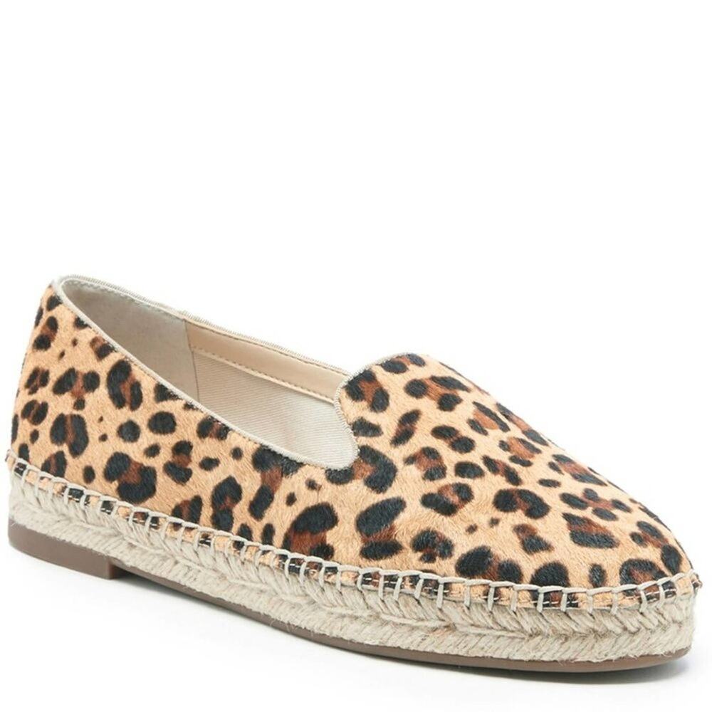 New Sole Society 'Sammah' Leopard Animal Print Espadrilles Size 10